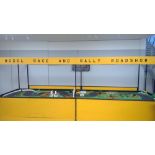 Four lane Scalextric game on trailer