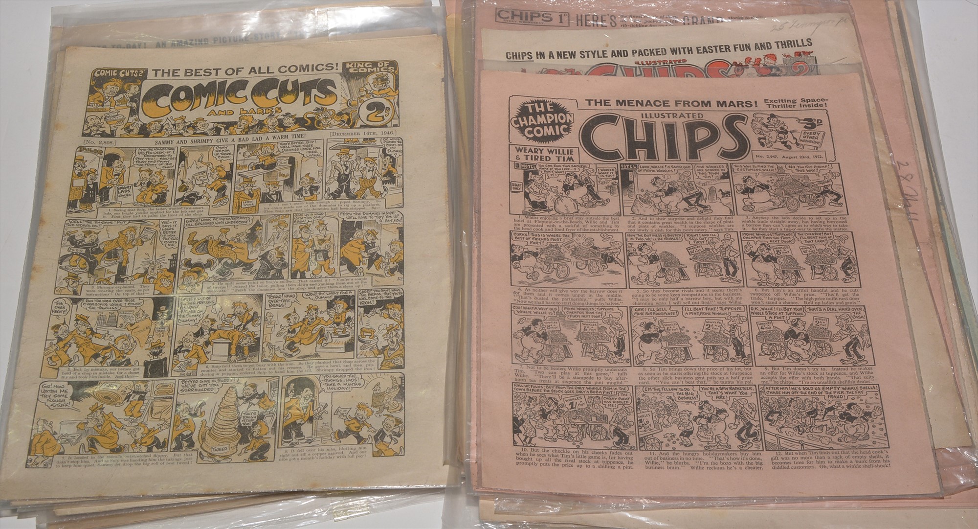 Mid 20th Century British comics, including Comic Cuts 1946-52 (x4); Knockout Comic 1946-54 (x7). (