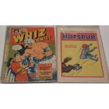The Wizard 1946/57 (x 3); The Hotspur No. 587, September 1947. (4), also Whizz Comics (L. Miller)
