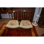 Pair of dining chairs.