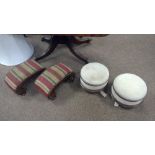 Two pairs of footstools.