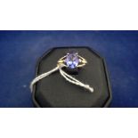 Tanzanite and diamond ring