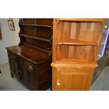 Corner Shelf unit, corner cupboard; and a dresser.