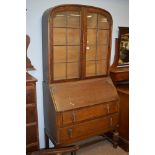 Oak bureau/bookcase.