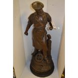 tray / Spelter figure