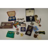 Medals coins and watches