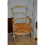 Set of four plus two Scandinavian style dining chairs.