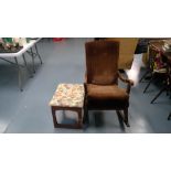 rocking chair and stool
