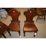 Pair of hall chairs.