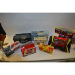Boxed model cars and Airfix