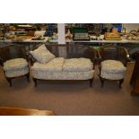 Three-piece bergere sitting room suite.