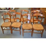 Seven chairs.