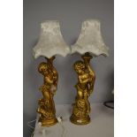 Cherub lamps