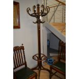 Bentwood hat and coat stand.