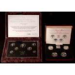 Two silver proof coin sets