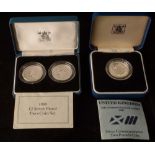 £2 silver proof coins