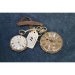 Two silver cased pocket watches