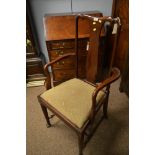 A 20th century George I style carver chair