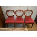 Victorian balloon back dining chairs