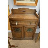 20th century oak music cabinet