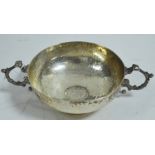 Silver two handled bowl