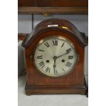 An Edwardian mahogany mantel clock