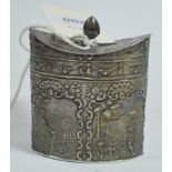 Dutch silver tea caddy