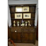 20th century stained oak dresser