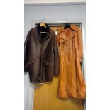 Two leather coats