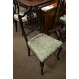 Four Edwardian mahogany dining chairs