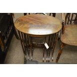 Three Edwardian mahogany nesting tables