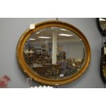 20th century oval gilt mirror