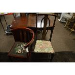 Inlaid corner chair, Edwardian bedroom chair