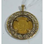 Half sovereign pendant