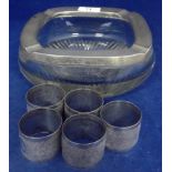 Ashtray and napkin rings