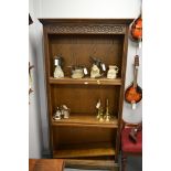 oak open bookcase