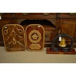 20th century ships bell and two knot plaques