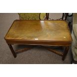 20th century mahogany coffee table, in the Chippendale taste