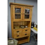 20th century oak cabinet