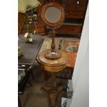 Occasional table and associated shaving mirror