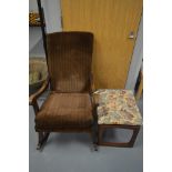 rocking chair and stool