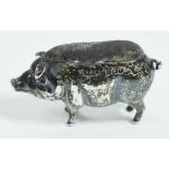 Silver pig pattern pin cushion