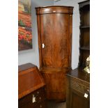 19th century mahogany corner cabinet