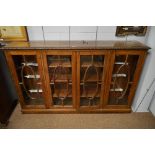 20th century oak low bookcase