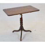 George III mahogany snap-top table