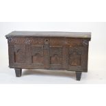 18th century oak domed trunk