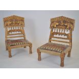 Indian giltwood chairs