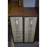 Pair of modern filing cabinet