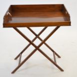VIctorian mahogany butlers tray and stand