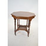 A Victorian walnut centre table